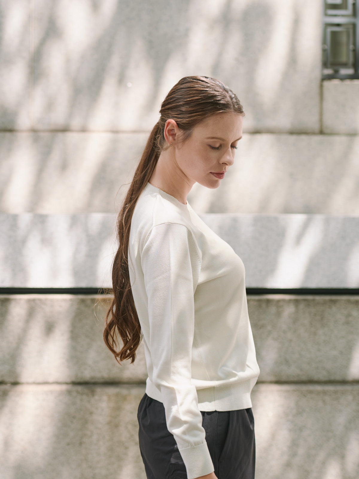 [For retailer]Washable Silk crewneck sweater｜Women