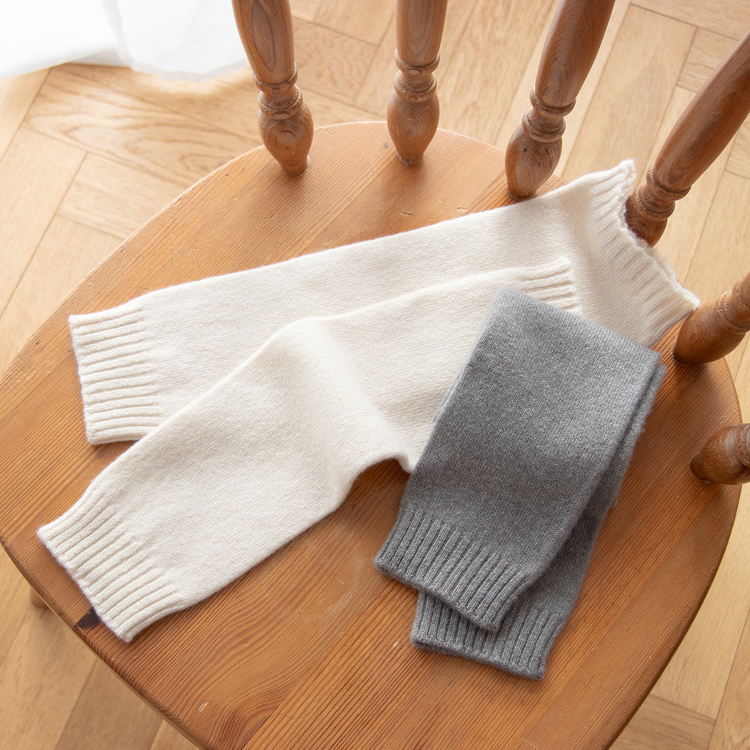 Cashmere knit jersey leg warmers