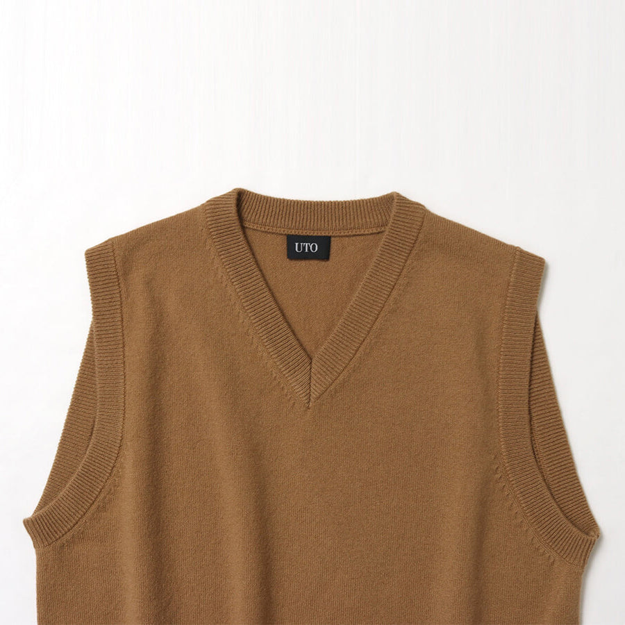 Personalized custom order of men's Japanese luxury cashmere knit vest