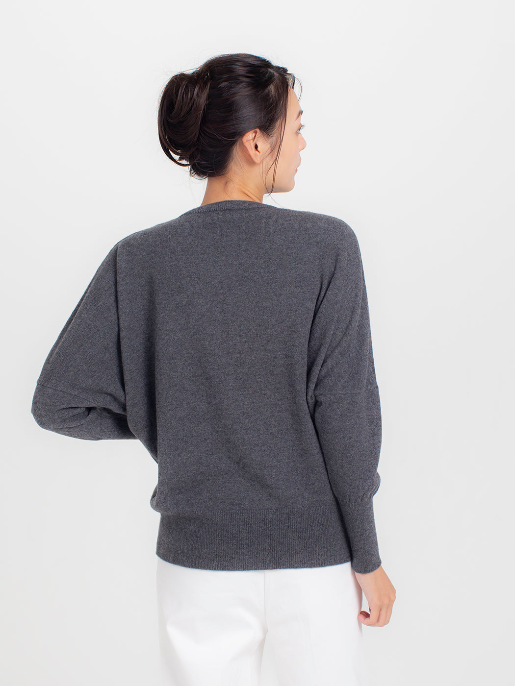 Cashmere dolman-sleeve sweater