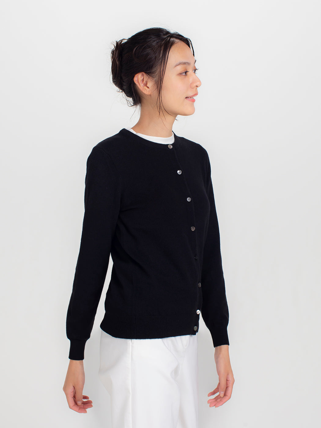 Cashmere relax crew-neck cardigan