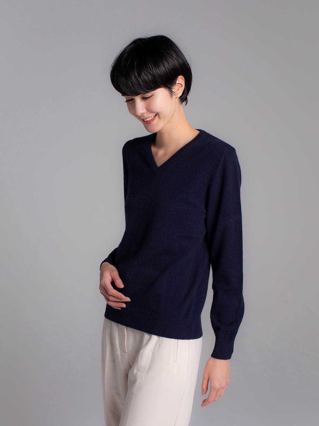 Baby Cashmere relax v-neck sweater