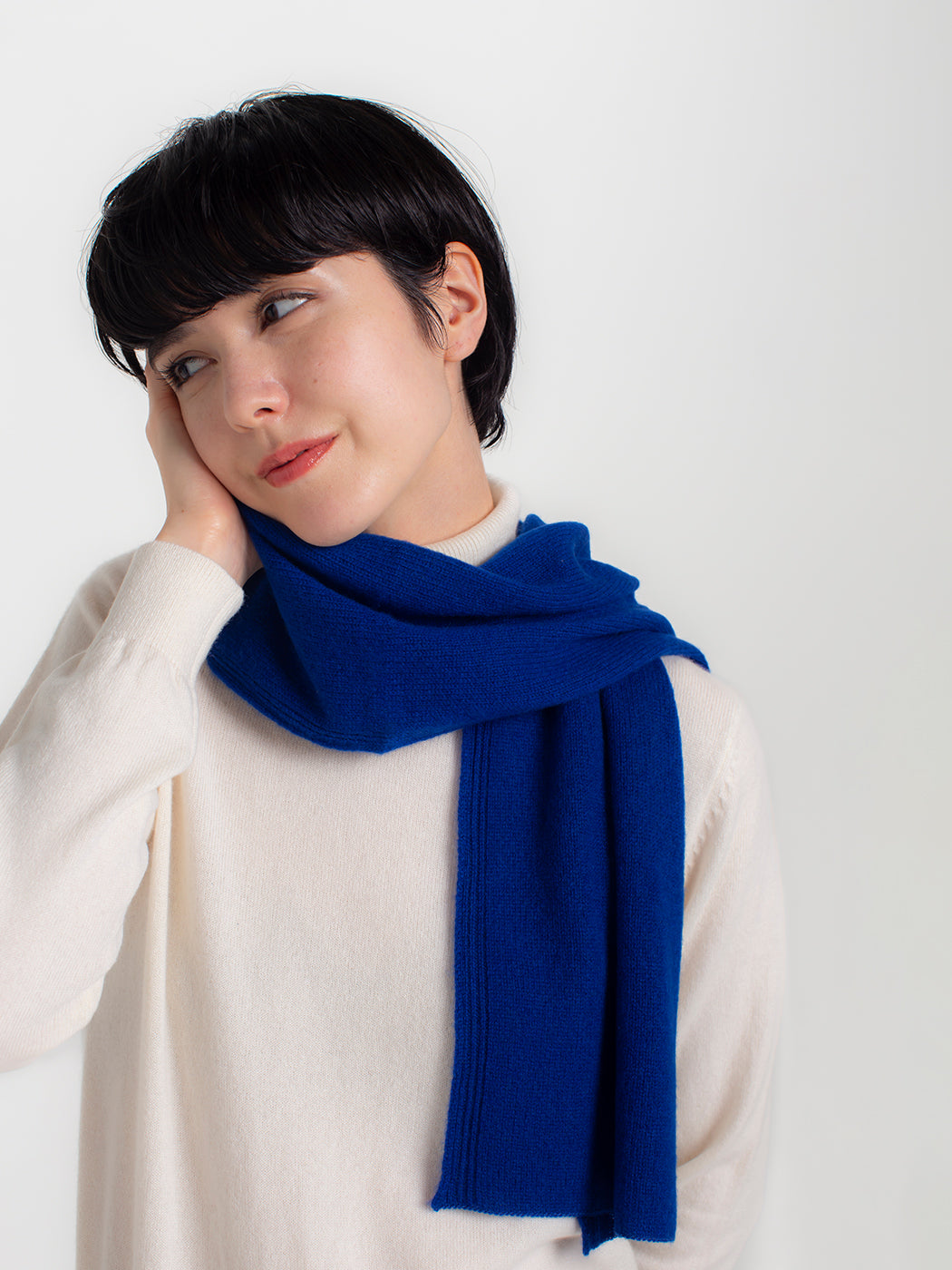 Cashmere knit angel's muffer (150cm × 30cm)