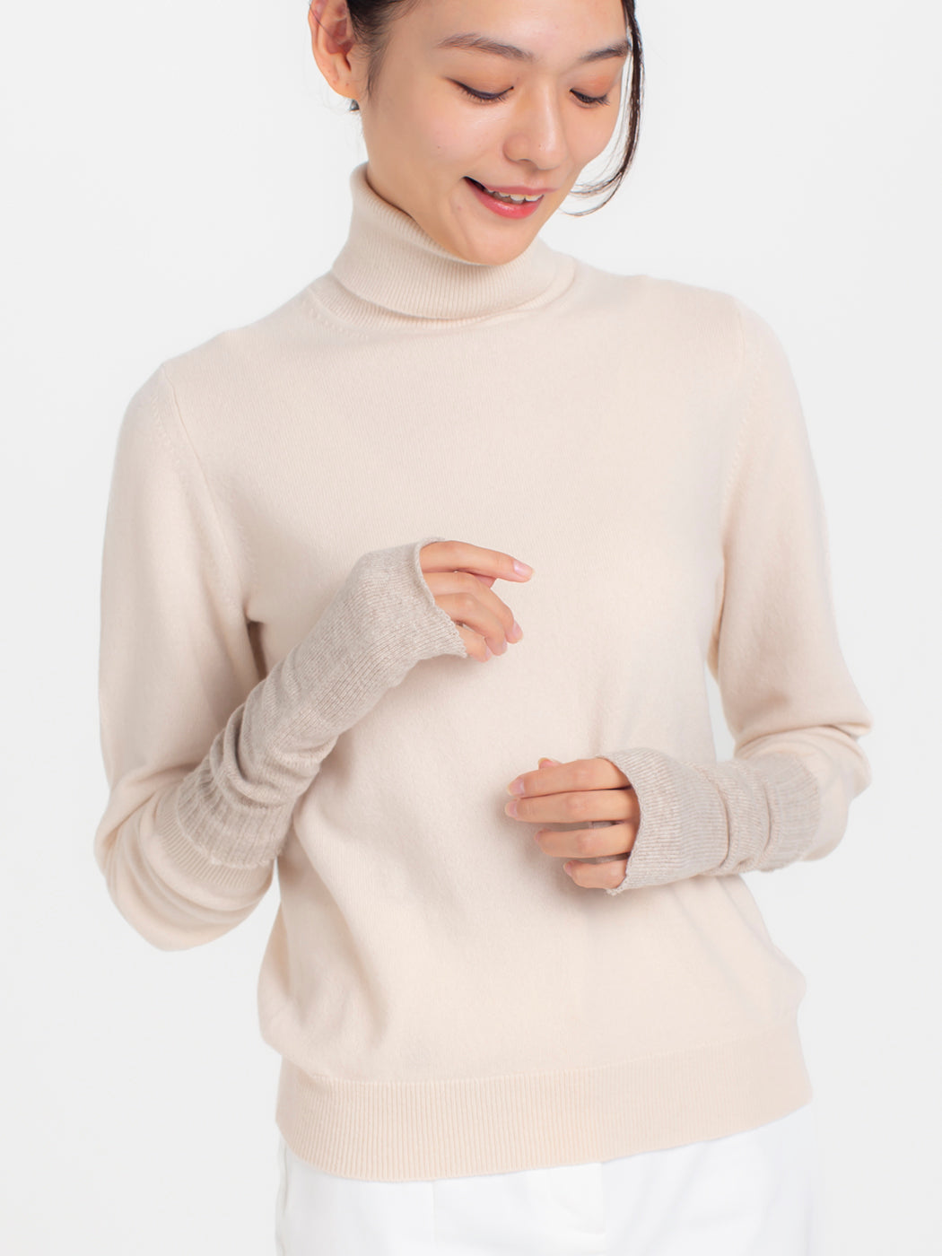 Cashmere knit hand warmers