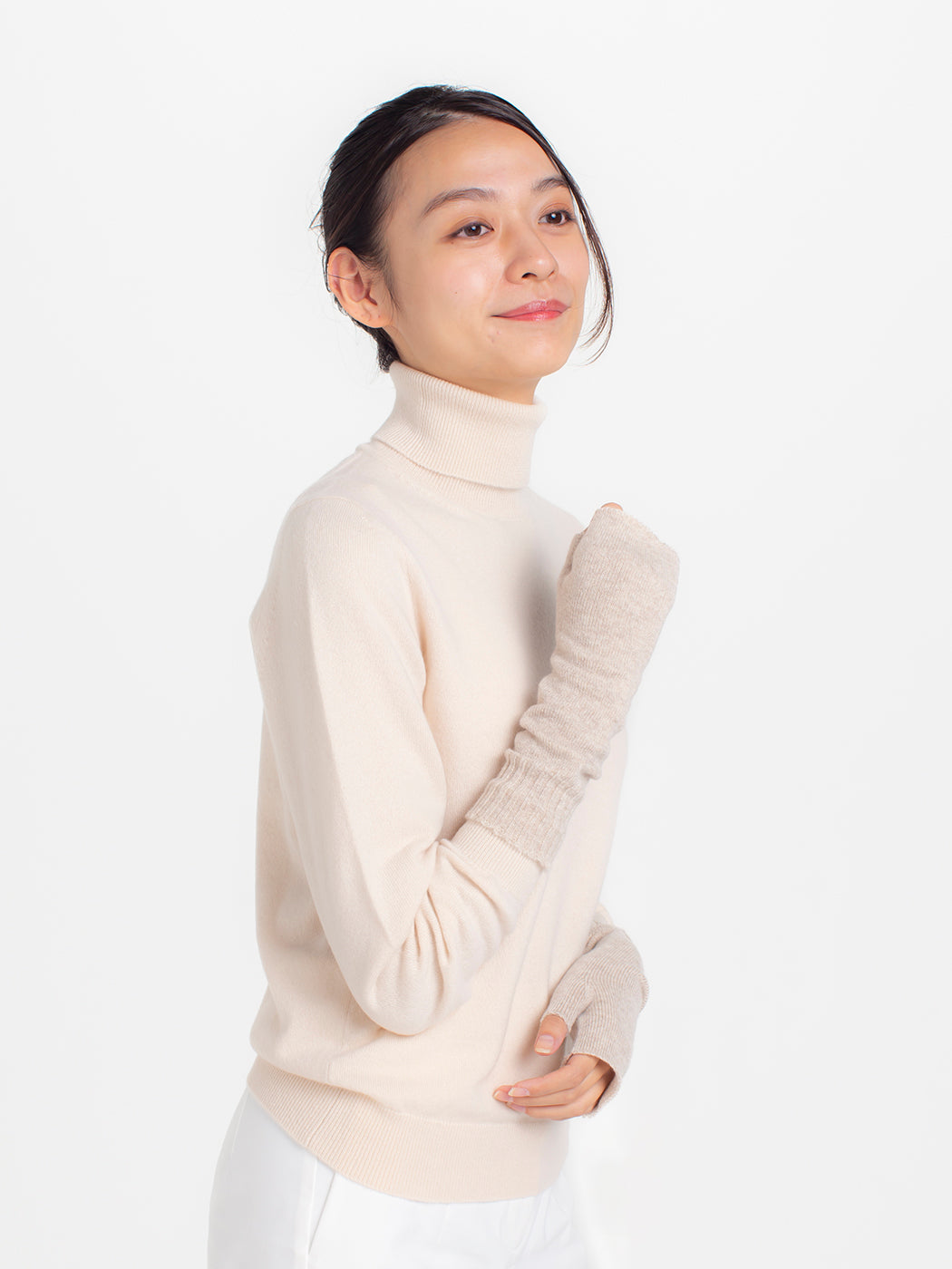 Cashmere knit hand warmers