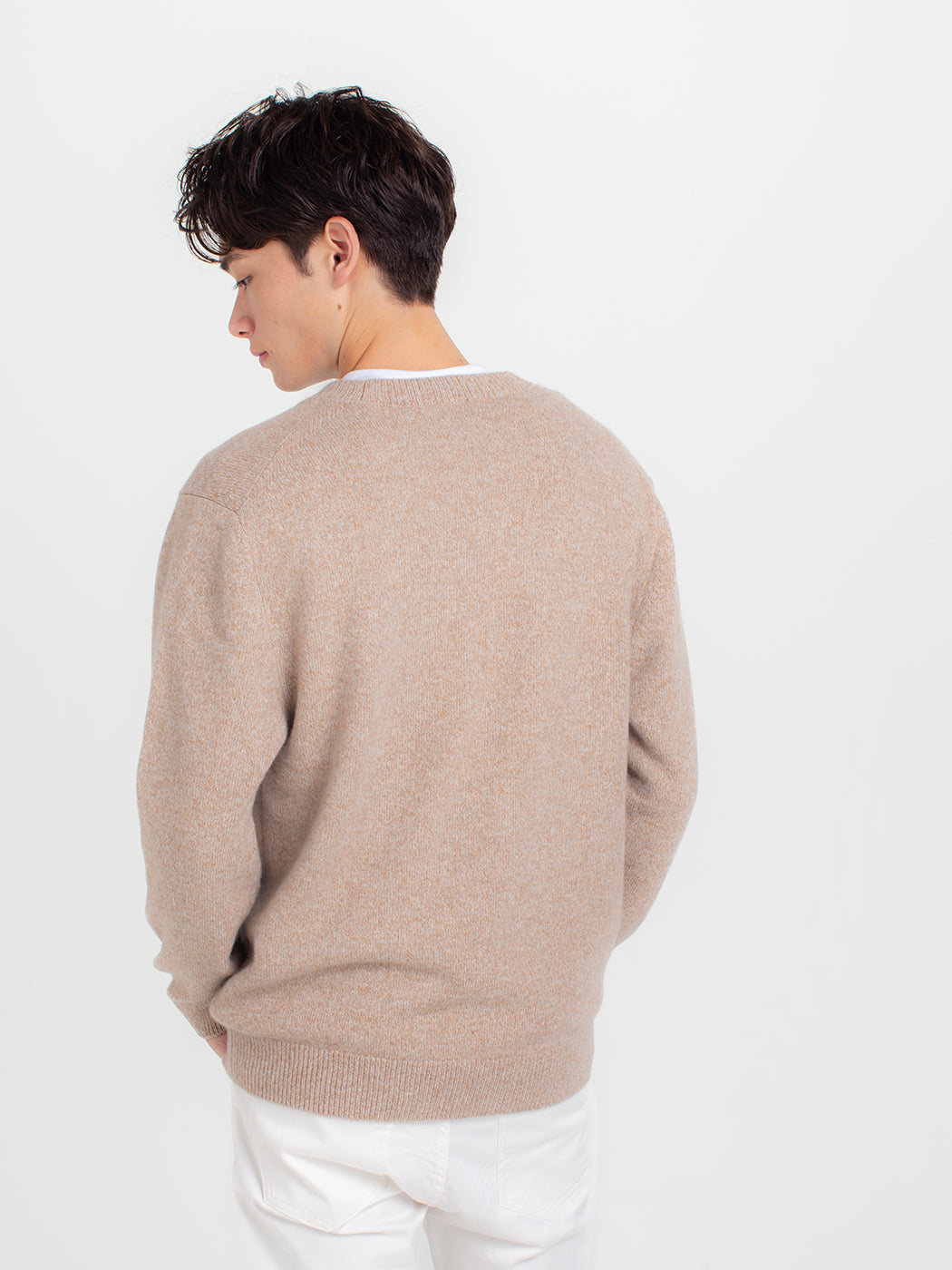 Four-tone Melange Cashmere cardigan