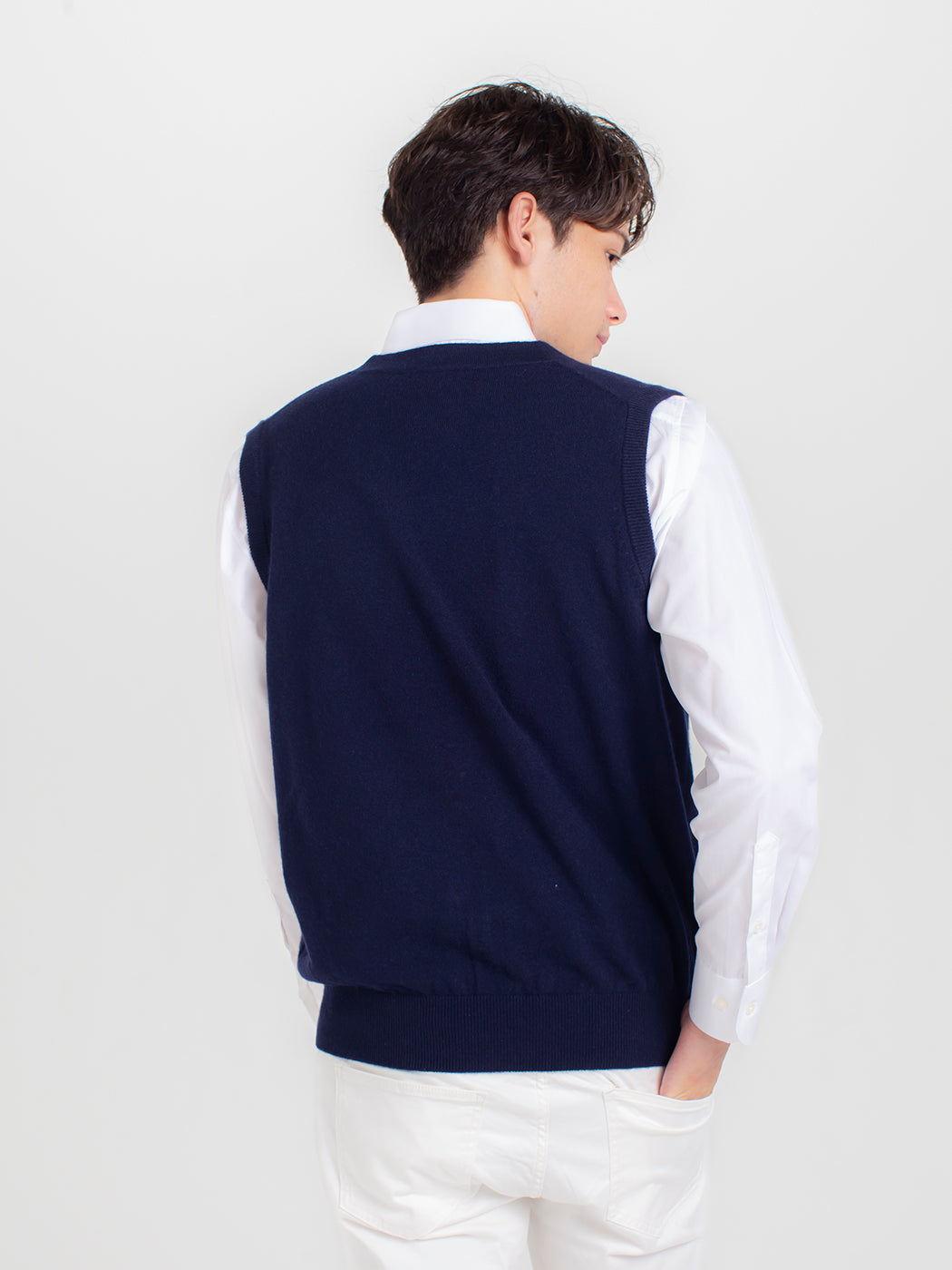 Cashmere open vest