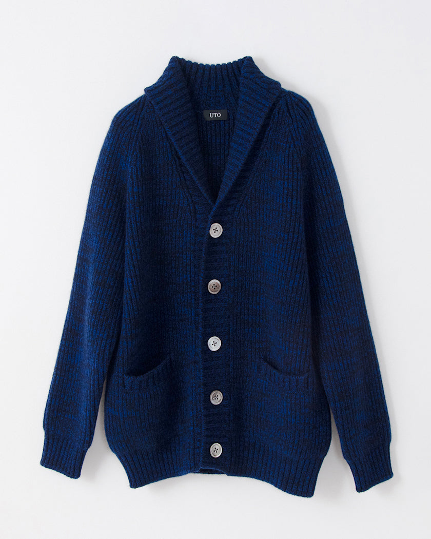 Cashmere fullcardigan shawl-collar cardigan (stock sale)