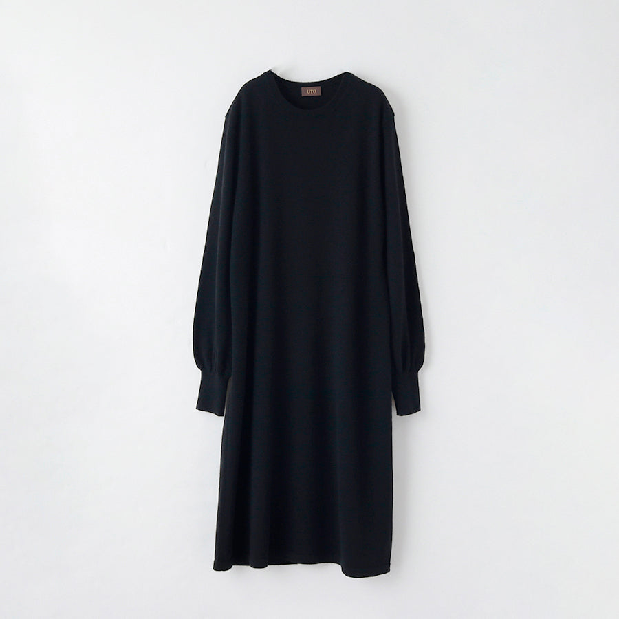 Personalized custom order of women's Japanese luxury cashmere knit crew-neck dress