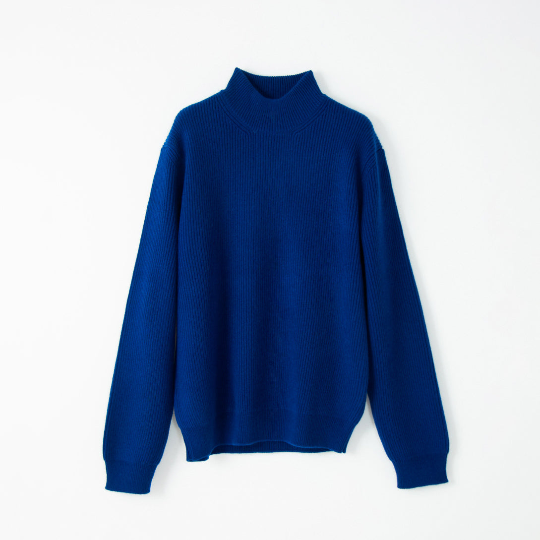 Cashmere fullcardigan high-necked sweater (stock sale)