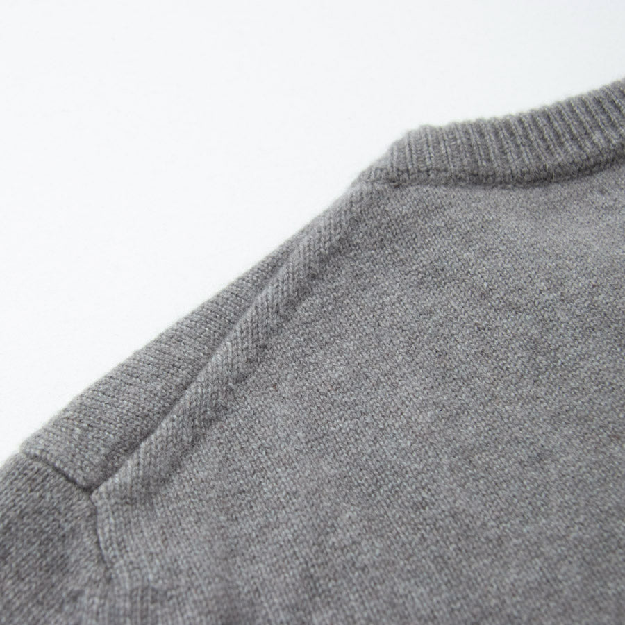 【For retailer】7-gauge Cashmere crew-neck sweater