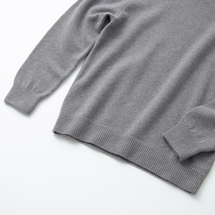 【For retailer】7-gauge Cashmere crew-neck sweater