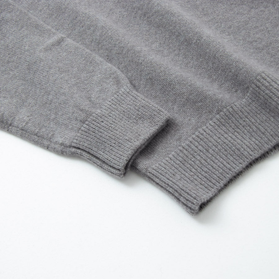 【For retailer】7-gauge Cashmere crew-neck sweater