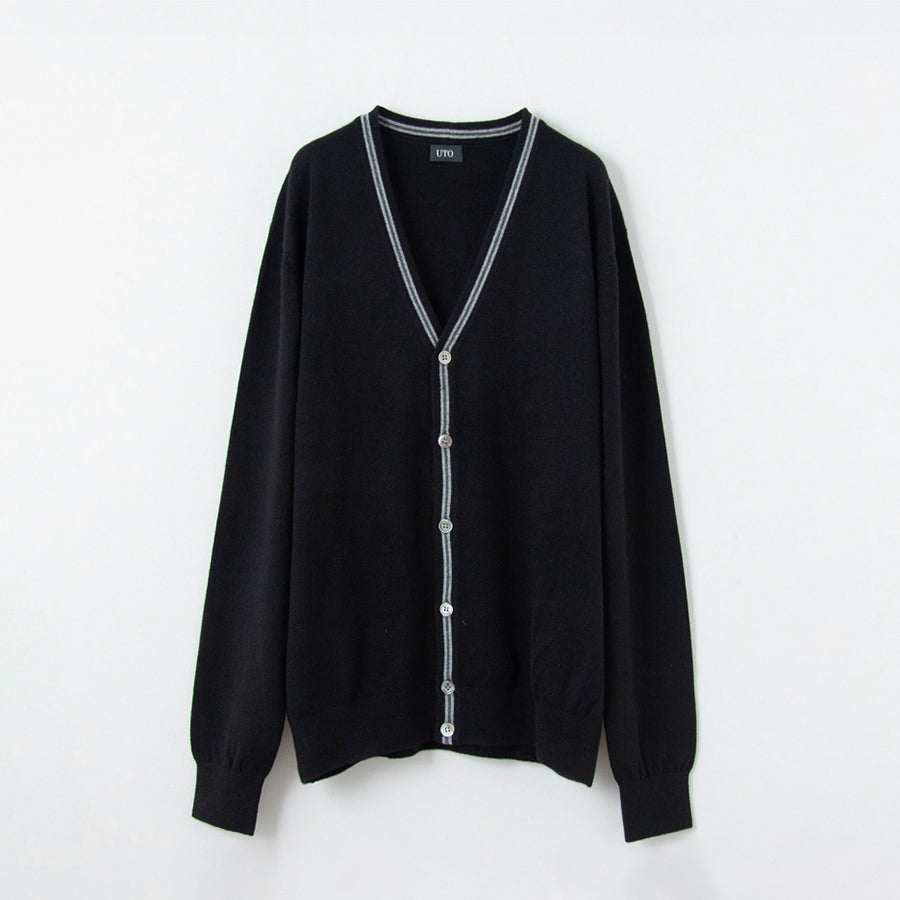 【Sample】Cashmere tilden-color cardigan / S,M,L size