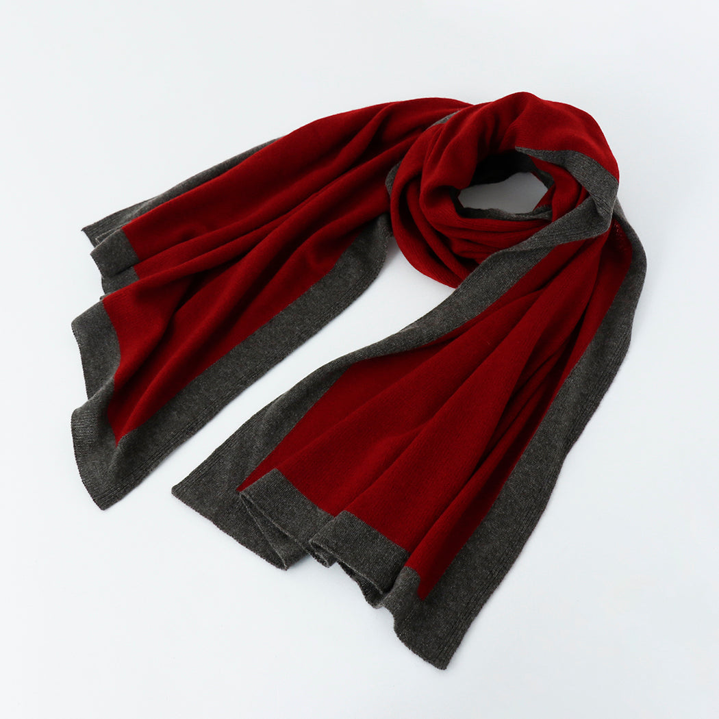 Large cashmere knit frame-color angel's shawl (200cm × 78cm)