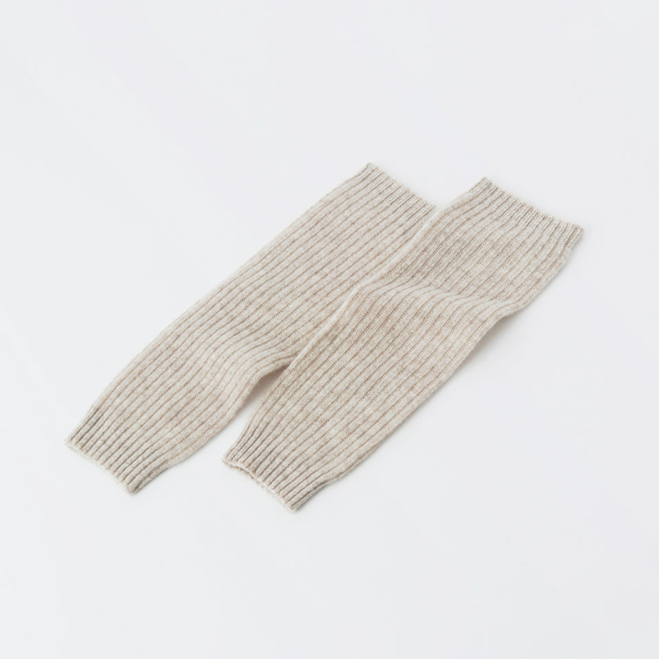 Cashmere knit rib leg warmers