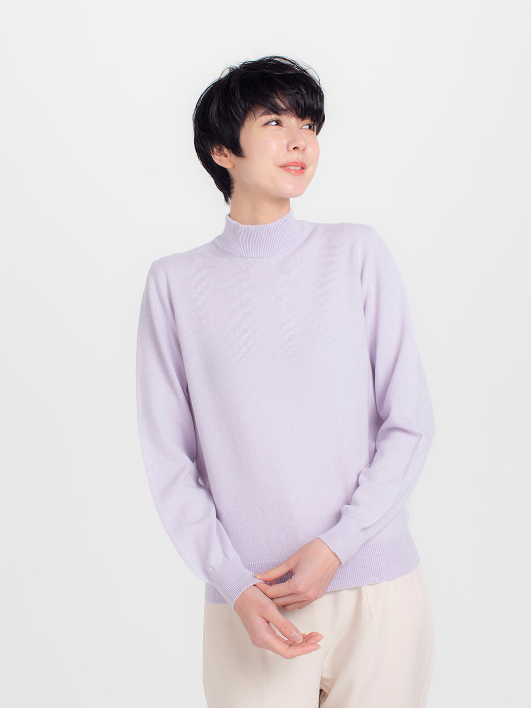 Cashmere relax high-necked sweater