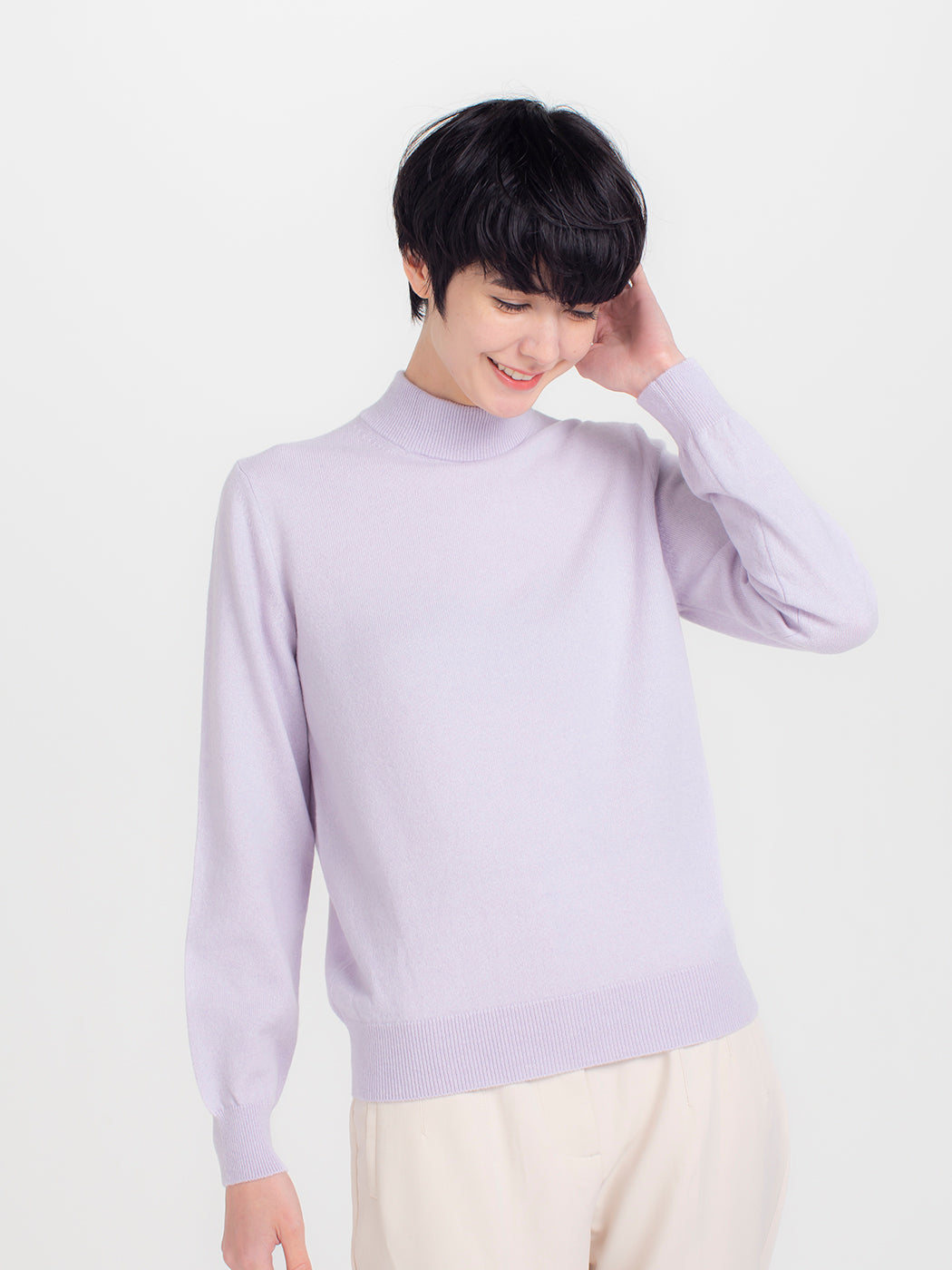 Cashmere relax high-necked sweater