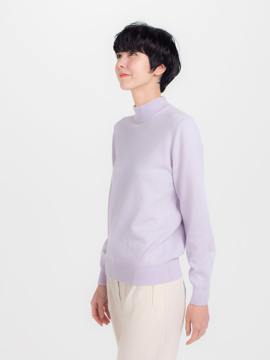 Cashmere relax high-necked sweater