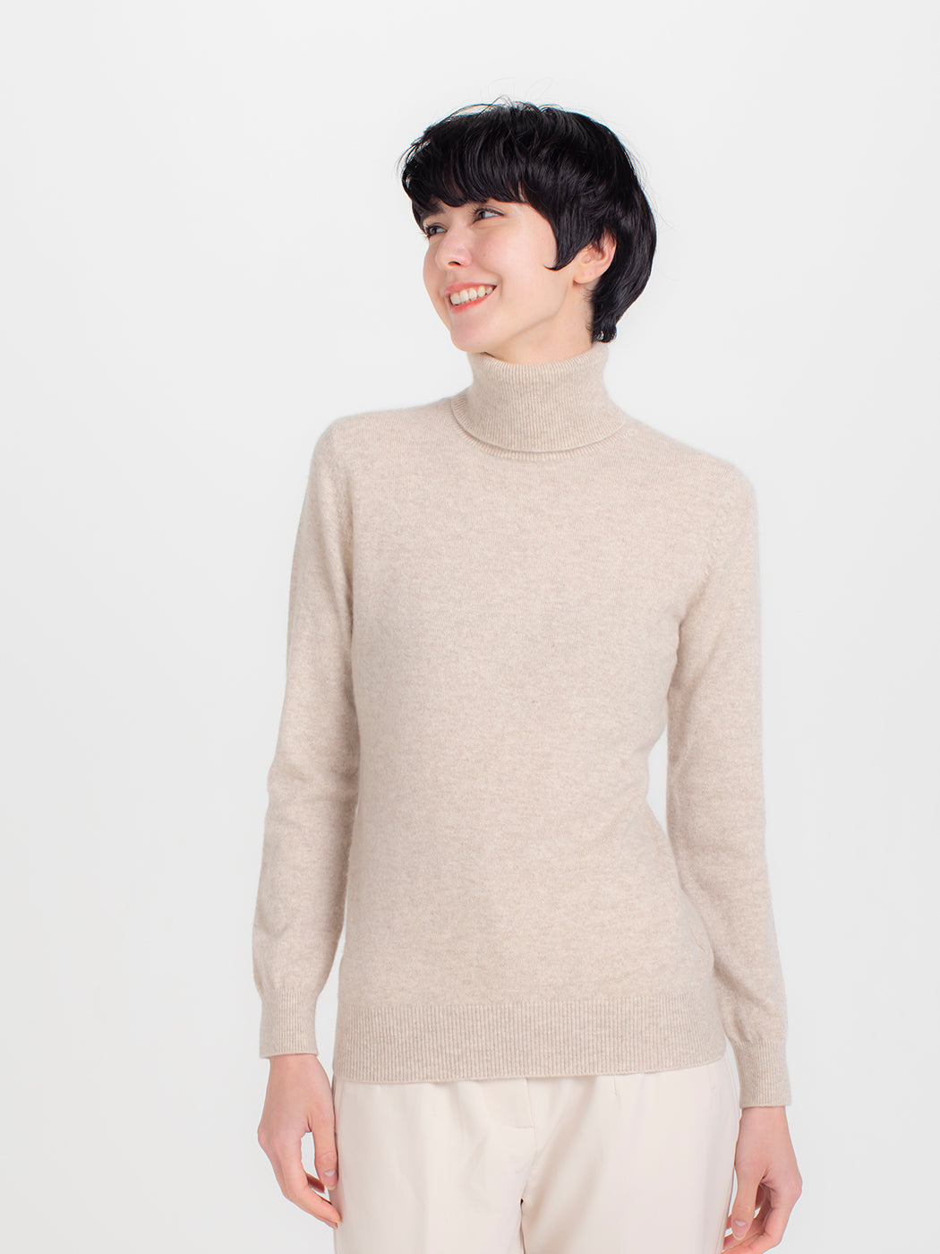 Cashmere relax turtleneck sweater