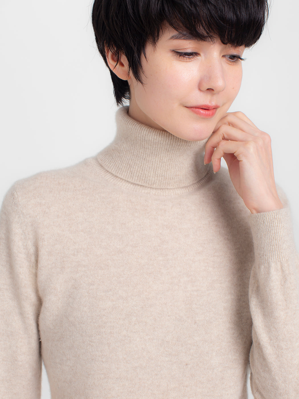 Cashmere relax turtleneck sweater