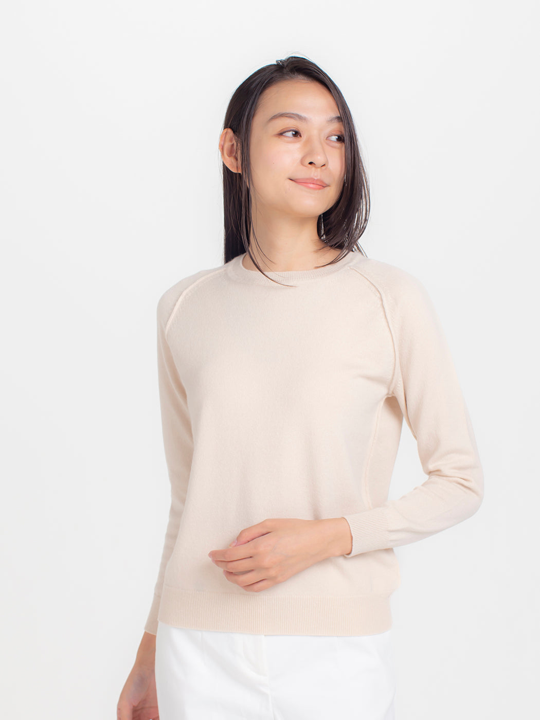 Cashmere crew-neck raglan-sleeve-sweater