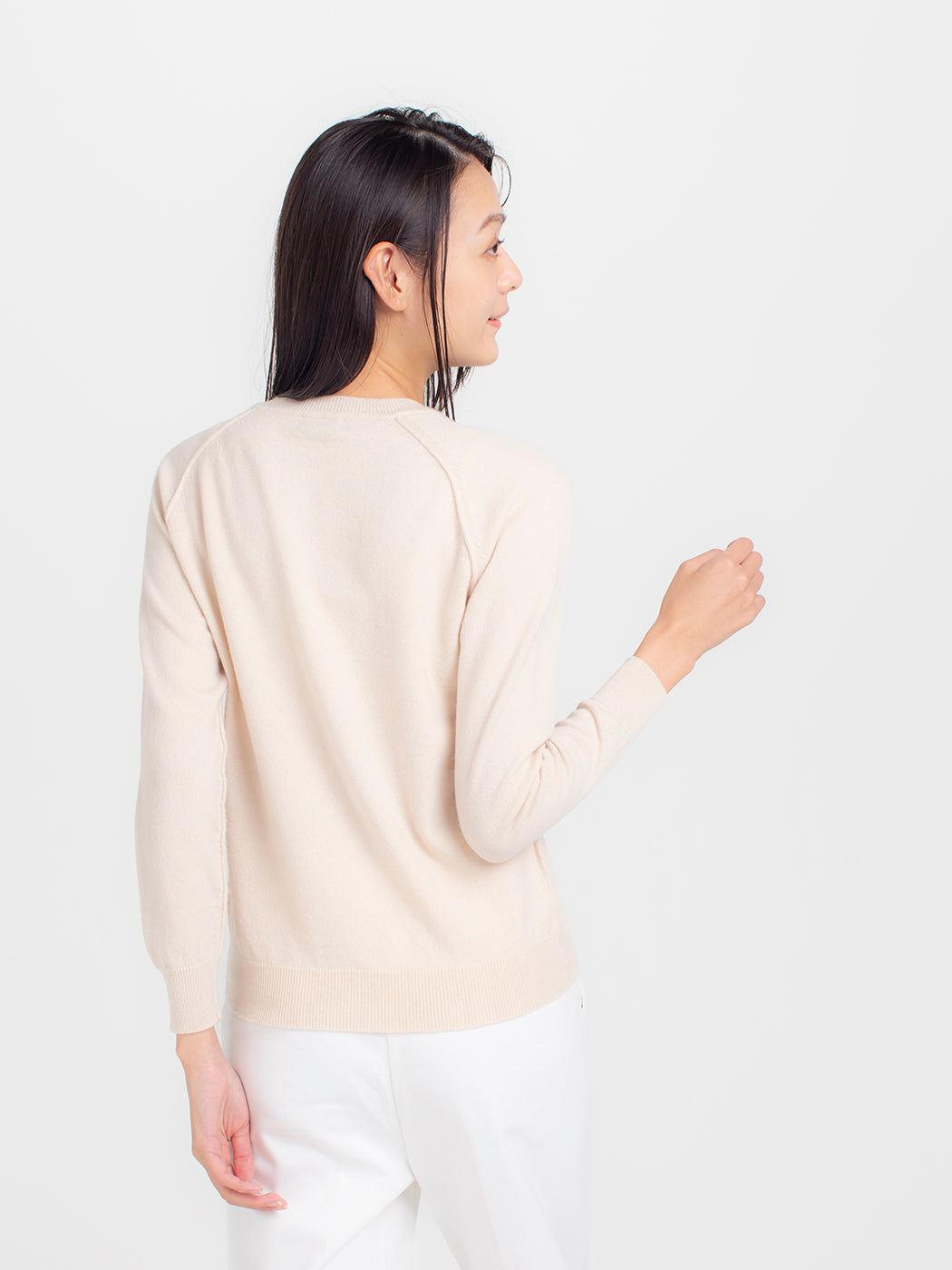 Cashmere crew-neck raglan-sleeve-sweater