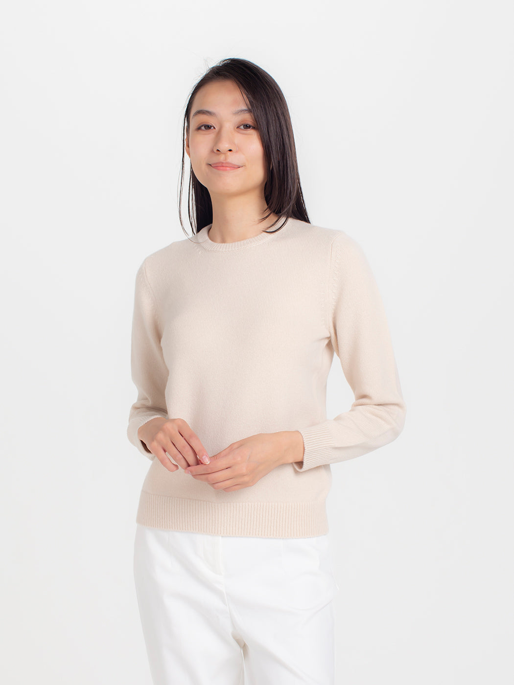 Cashmere 7-gauge crew-neck sweater