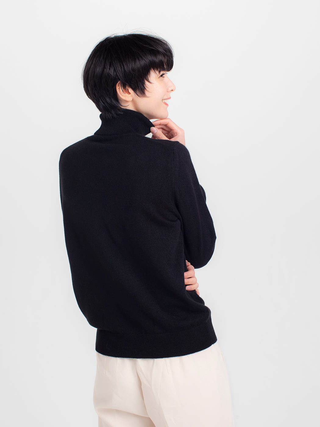 Cashmere relax turtleneck sweater