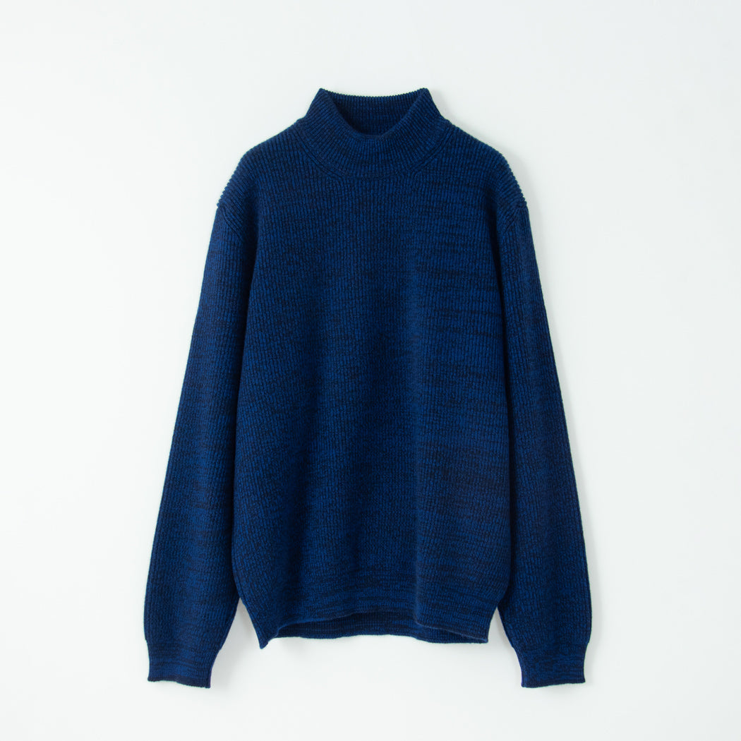 Cashmere fullcardigan high-necked sweater (stock sale)