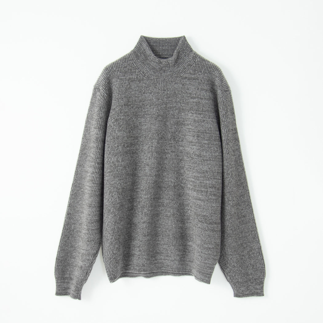 Cashmere fullcardigan high-necked sweater (stock sale)