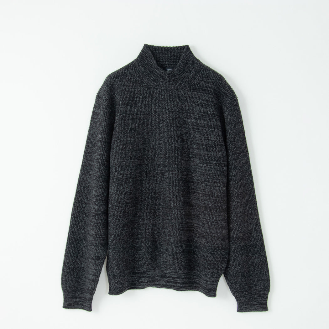 Cashmere fullcardigan high-necked sweater (stock sale)