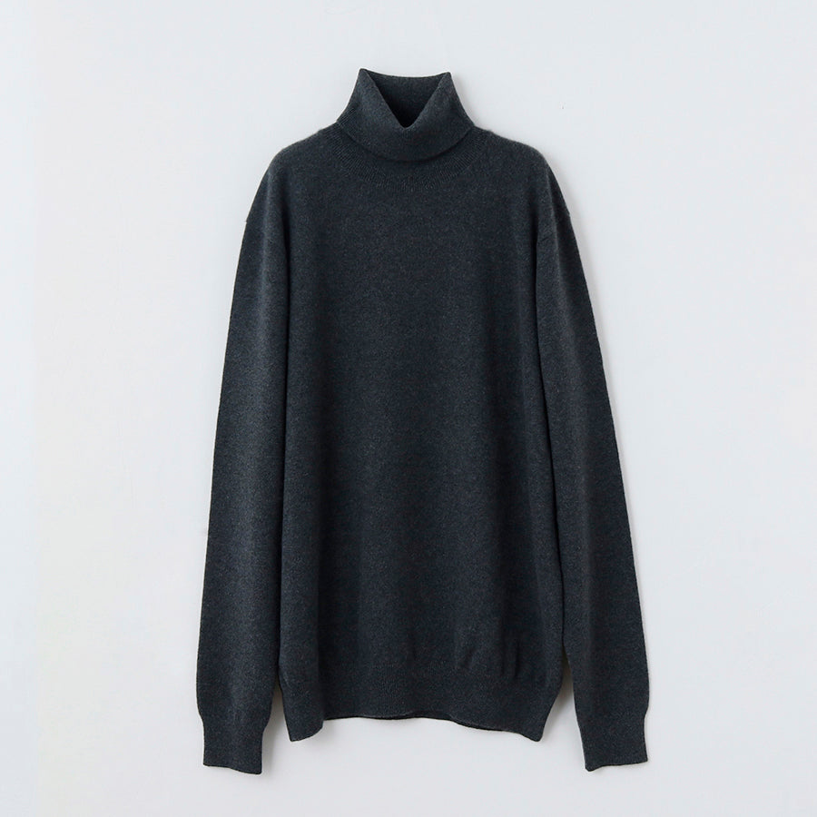 Personalized custom order of men's Japanese luxury baby cashmere knit turtleneck sweater