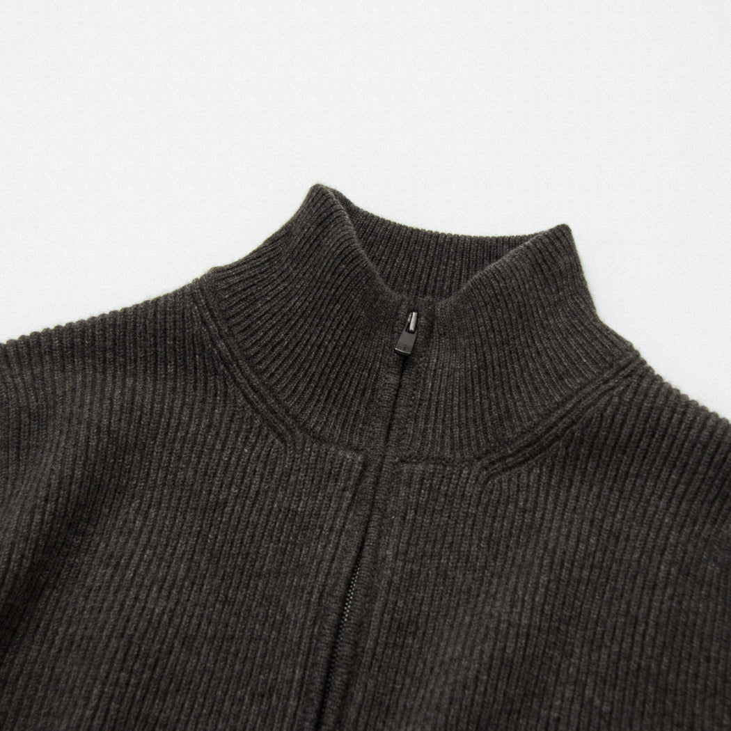 Cashmere fullcardigan zip jacket (stock sale)