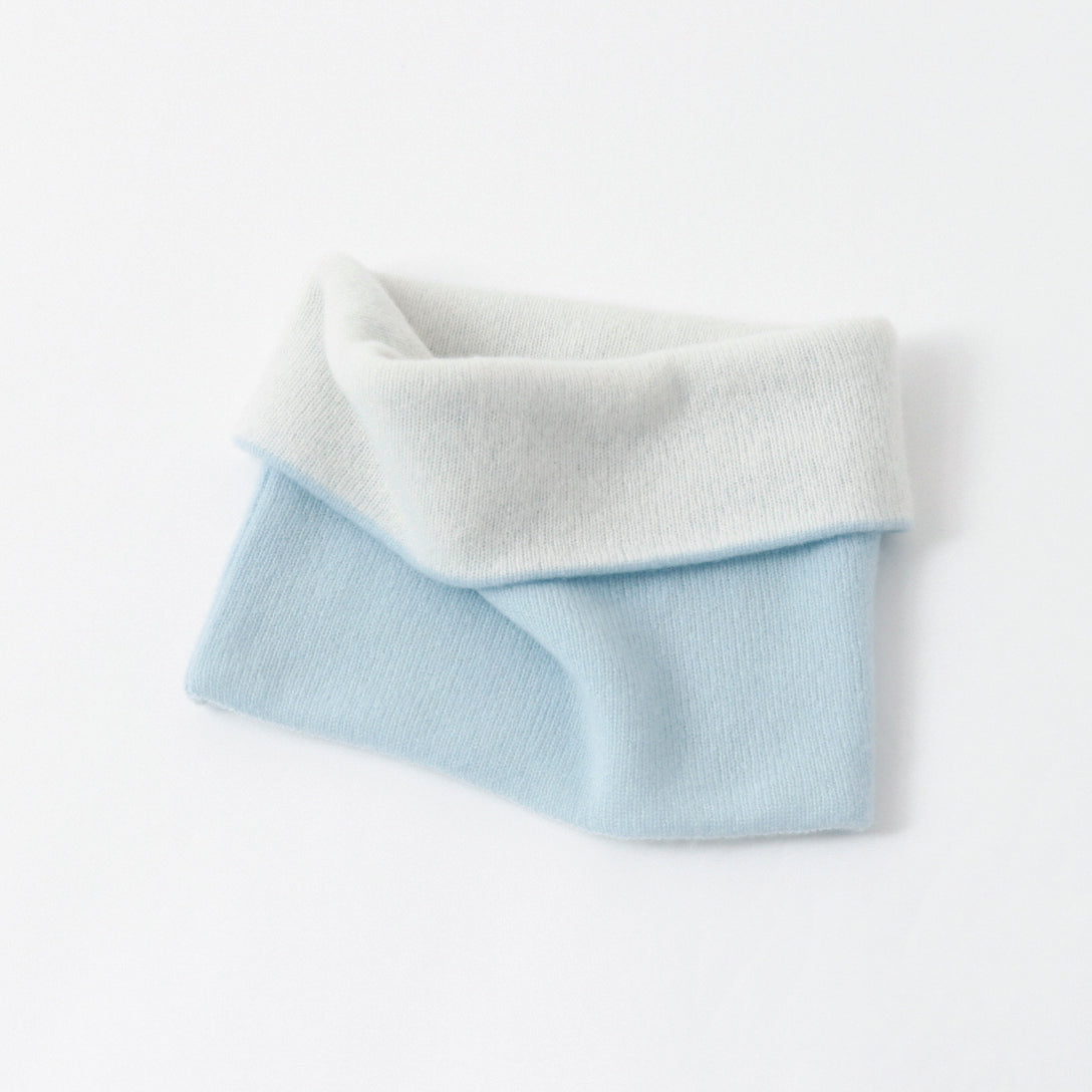 Cashmere knit angel reversible neck warmer