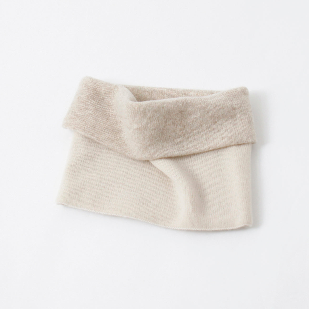 Cashmere knit angel reversible neck warmer