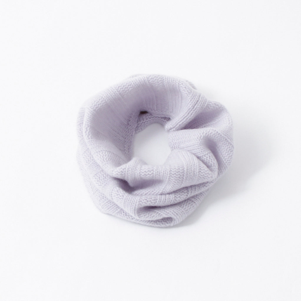 Cashmere knit wide ribbed neck warmer