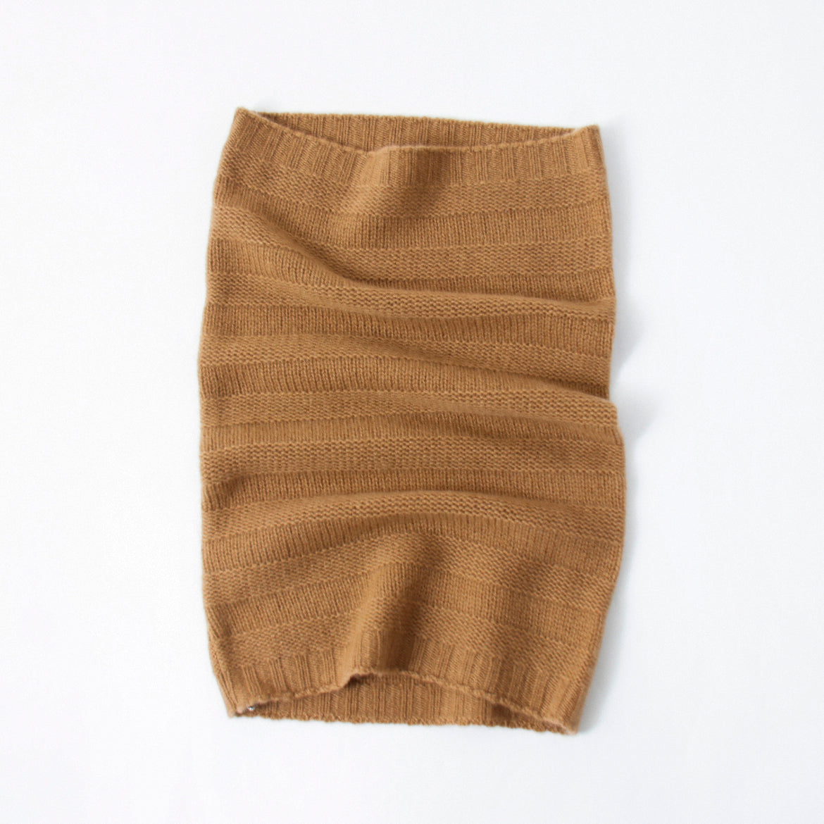 Cashmere knit lynx border knit neck warmer