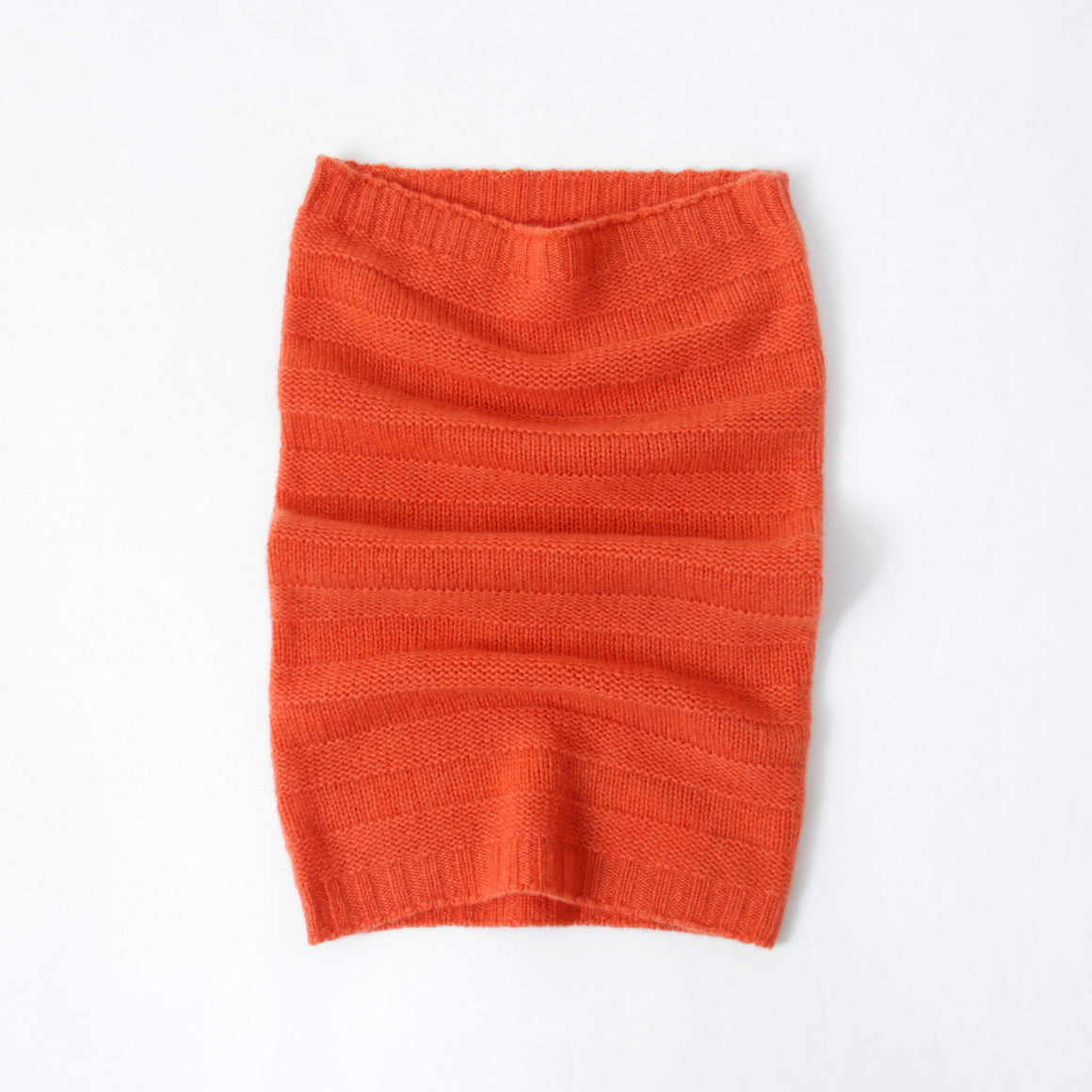 Cashmere knit lynx border knit neck warmer