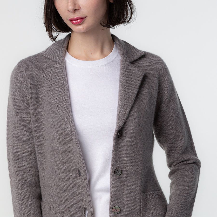 Personalized custom order of women's Japanese luxury cashmere knit tailored jacket