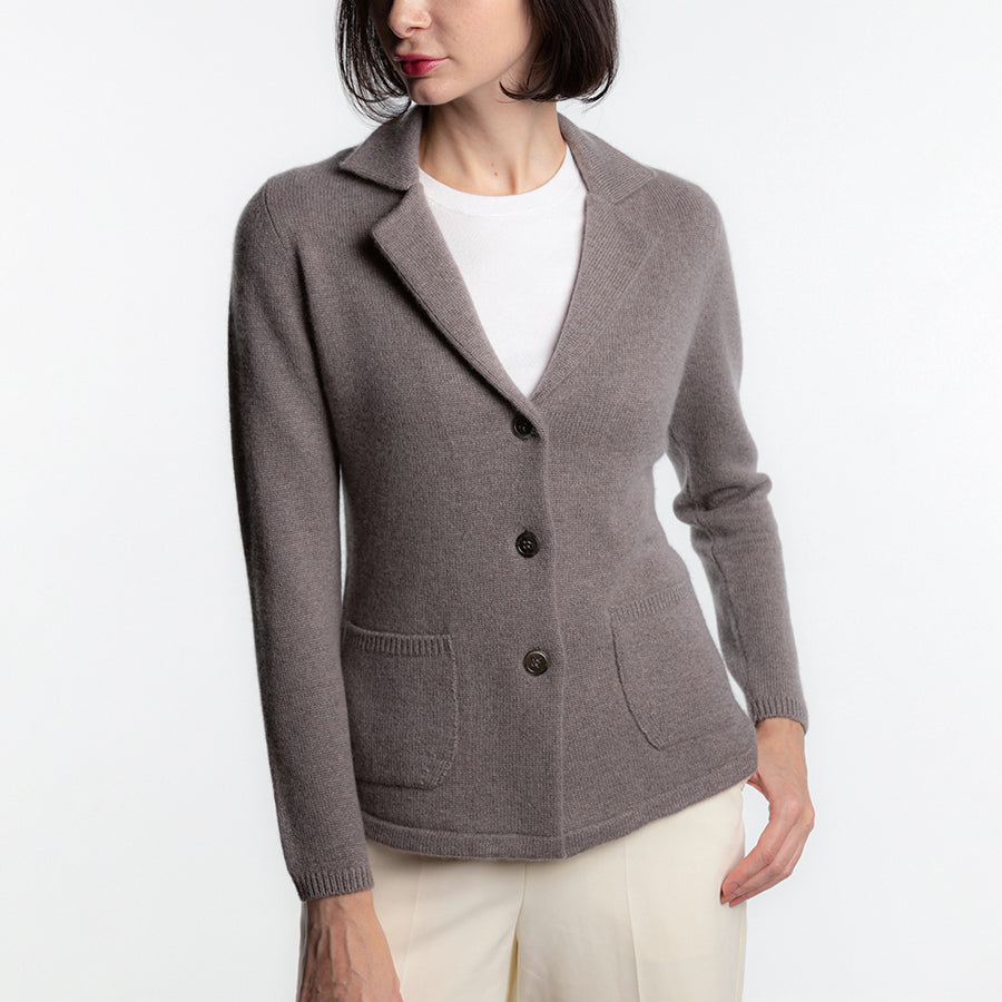 Personalized custom order of women's Japanese luxury cashmere knit tailored jacket