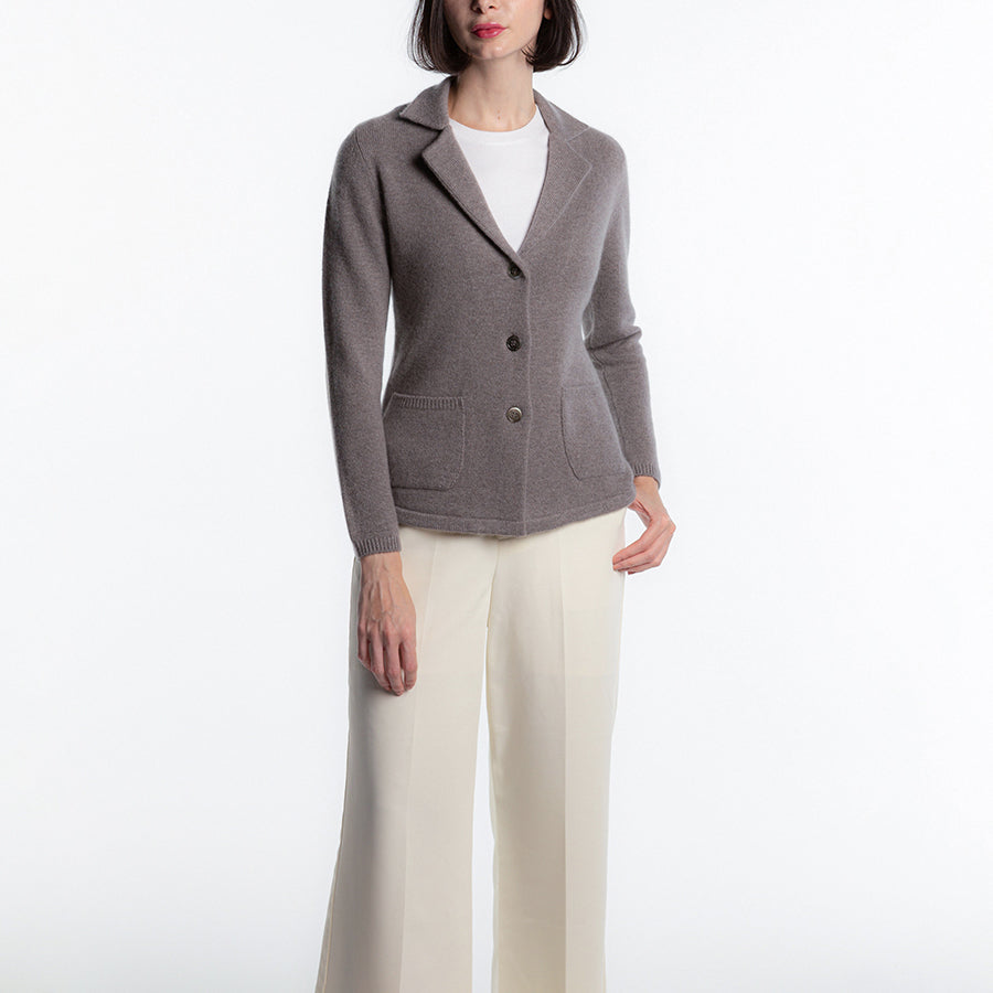 Personalized custom order of women's Japanese luxury cashmere knit tailored jacket