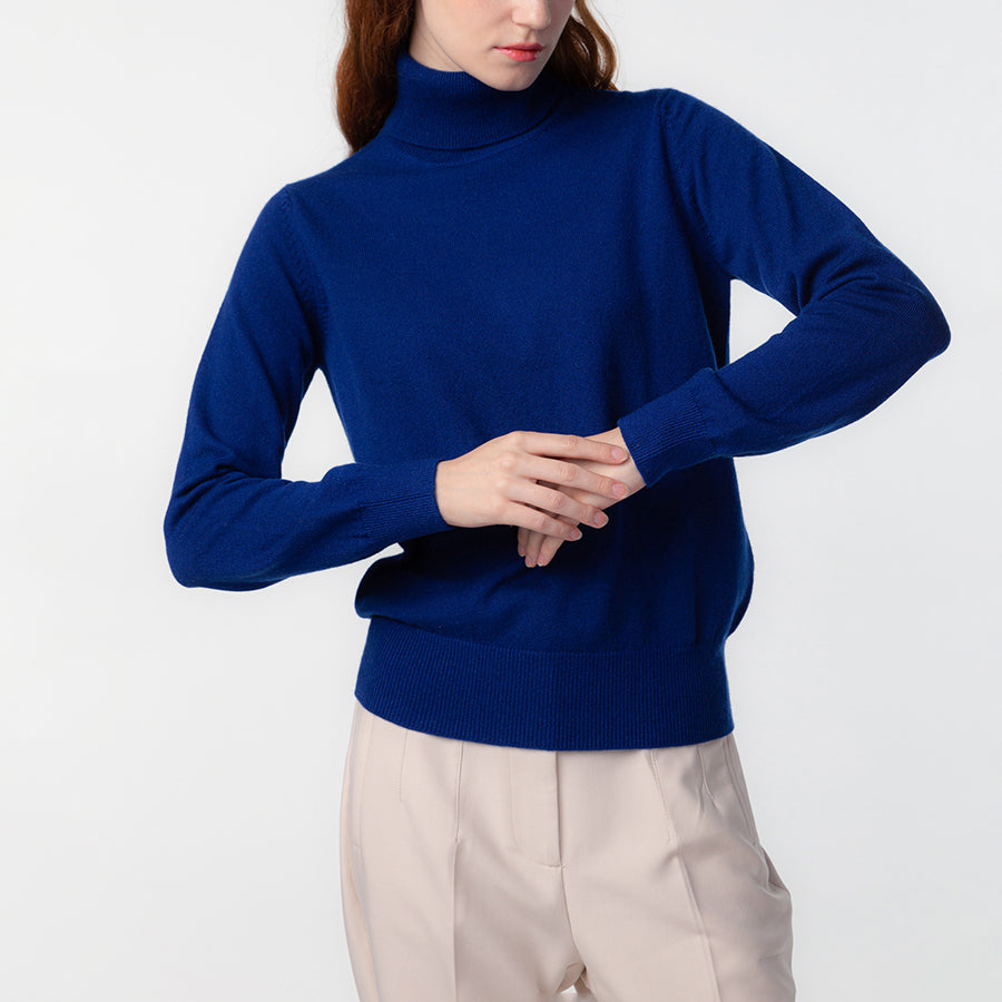 Personalized custom order of women's Japanese luxury cashmere knit turtleneck sweater