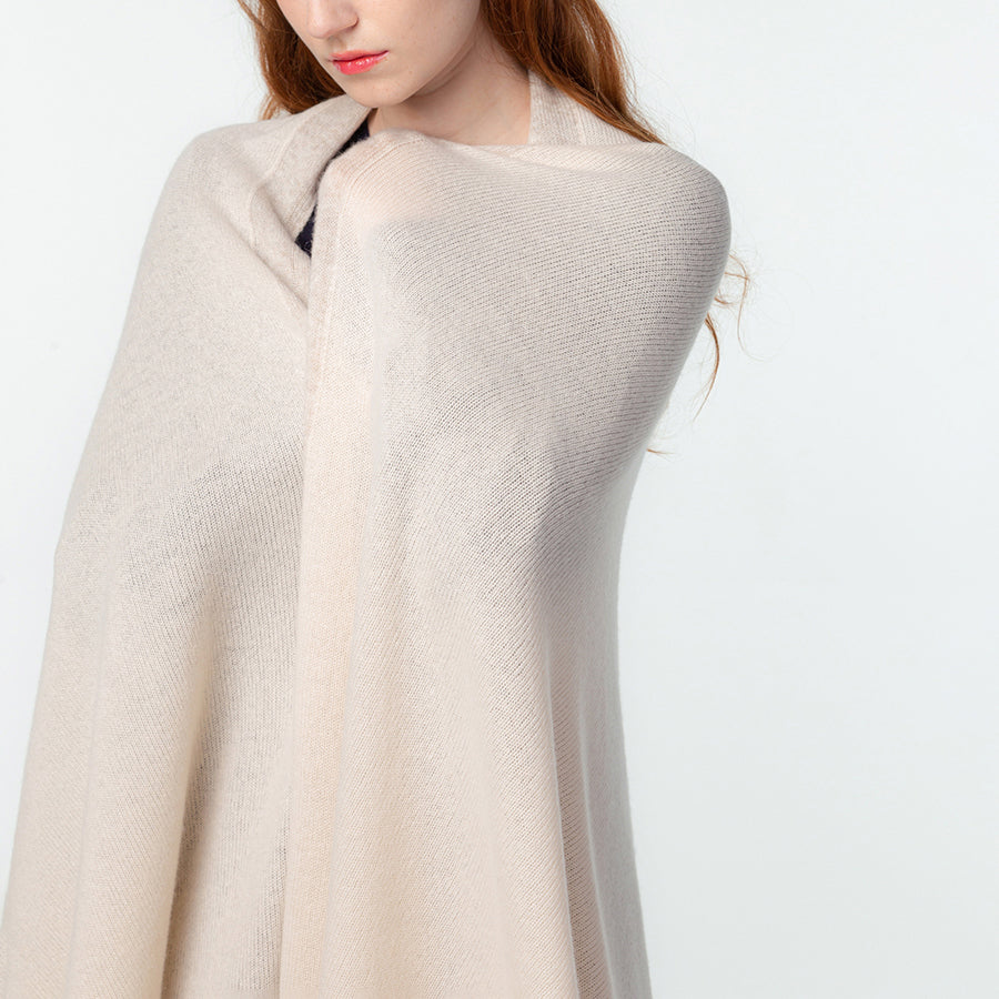 Personalized custom order of women's Japanese luxury cashmere knit shawl