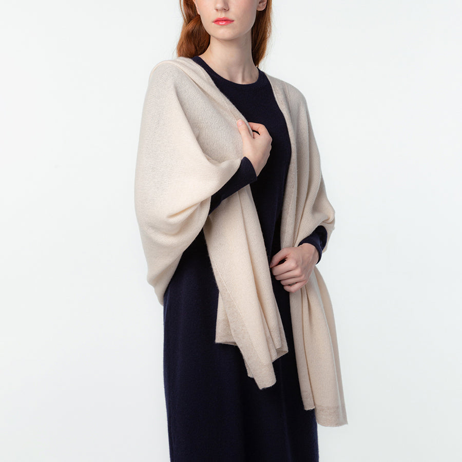 Personalized custom order of women's Japanese luxury cashmere knit shawl