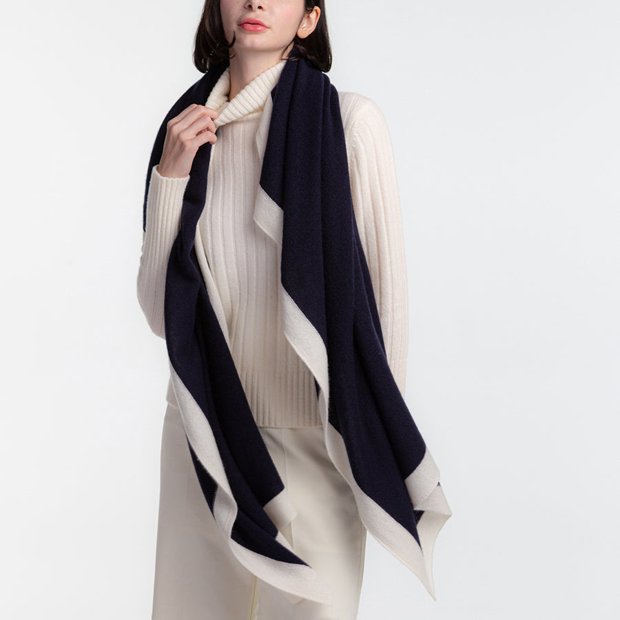 Personalized custom order of women's Japanese luxury cashmere knit shawl