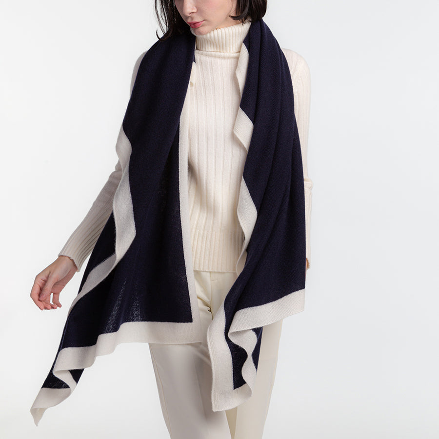Personalized custom order of women's Japanese luxury cashmere knit shawl
