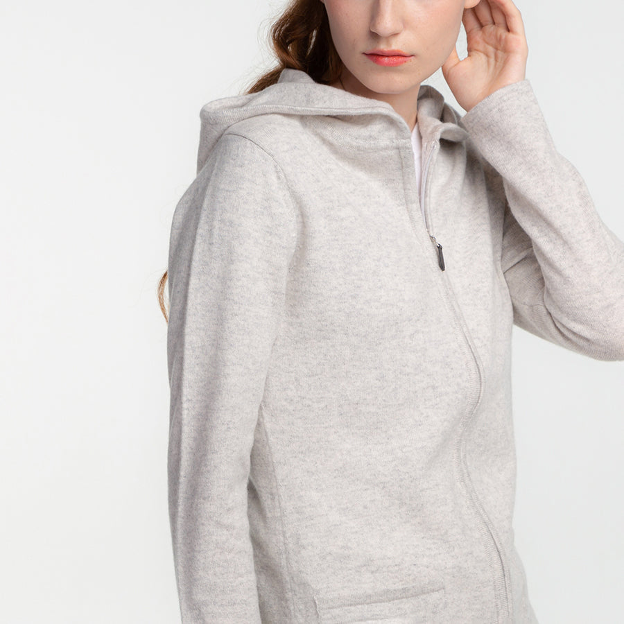 Personalized custom order of women's Japanese luxury cashmere knit hoodie