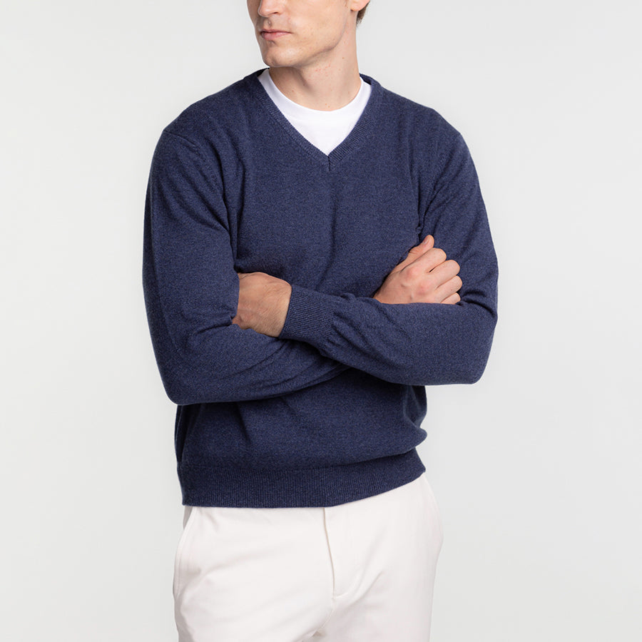 【Sample】Cashmere v-neck sweater / S,M,L size