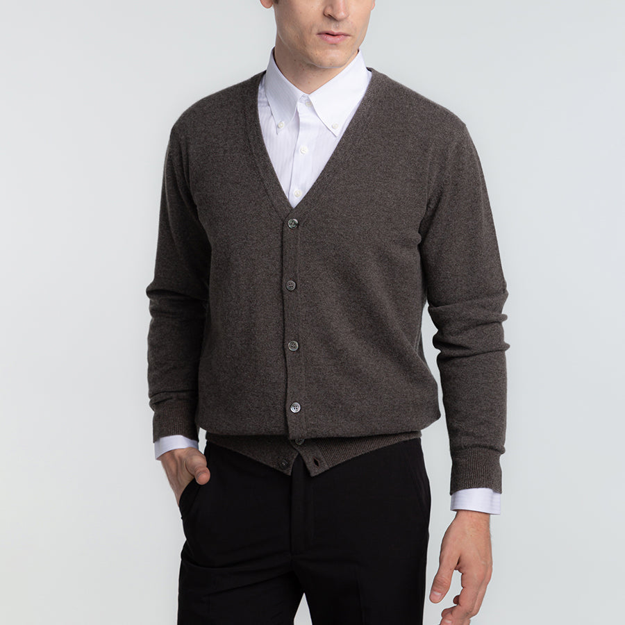 Personalized custom order of men's Japanese luxury cashmere knit cardigan